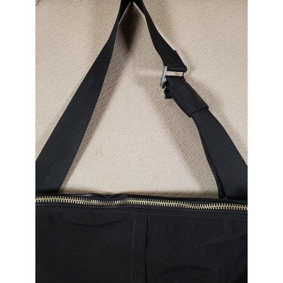 Fatboy Bag Mens Medium M Black Metallic Soul Canvas Adjustable Strap Zipper Tote - Picture 7 of 14